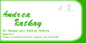 andrea ratkay business card